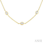 2 ctw Marquise Cut Diamond Fashion Necklace in 14K Yellow Gold